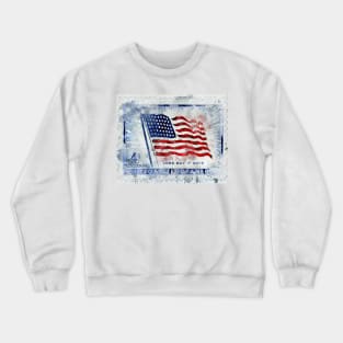 American flag Postage Stamp Watercolor art Crewneck Sweatshirt